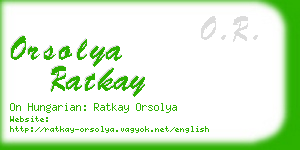 orsolya ratkay business card